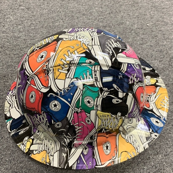 New Full Brim Hard Hat Custom Hydro Dipped CHUCKS STRAIGHT TAYLOR - Picture 3 of 4